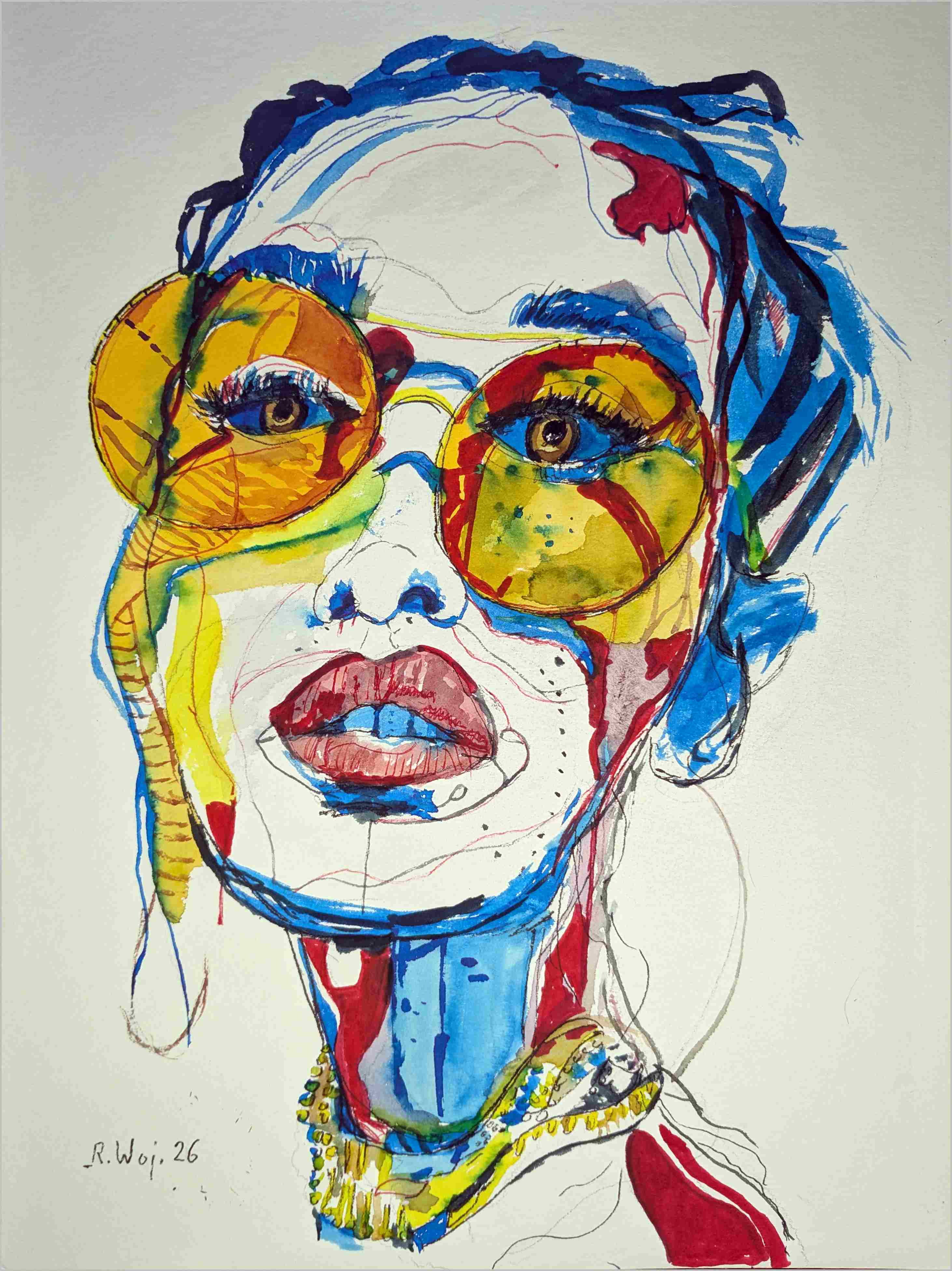   Gelbe Sonnenbrille